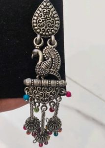 Peacock Jhumka Earrings