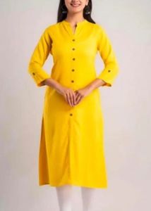 Yellow Cotton Kurta