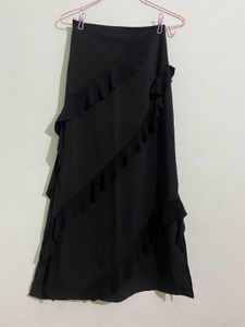 Black Skirt With Ruffles