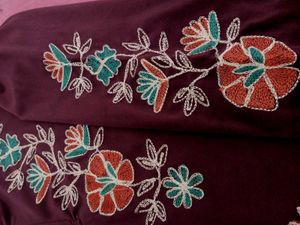 Elegant Embroidered Velvet Tunic Top