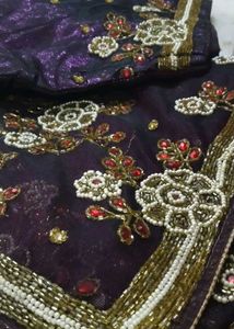 Full Net Saree With Blouse Design