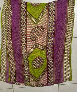 Purple Printed Kurta Set