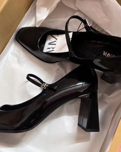 Zara Black Mary Jane Heels