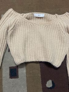 Cute Cropped Knit Sweater