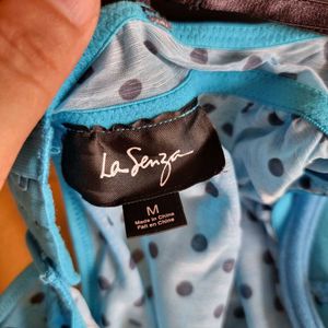 La Senza Blue Polka Dot Babydoll – Size M