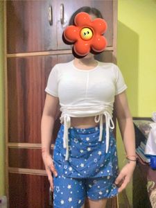 2piece(Shorts Dungaree+ Top)