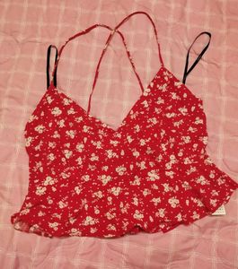 Forever21 FLORAL PRINTED CRISS CROSS BACK STAPPY