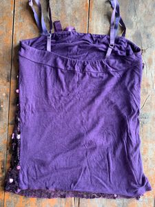 Purple Sequin Party Top