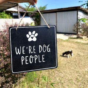 Home Dog Door Sign