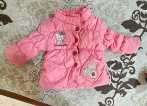 Pink 'Charming Kitty' Puffer Jacket