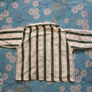 Striped Button-Up Shirt