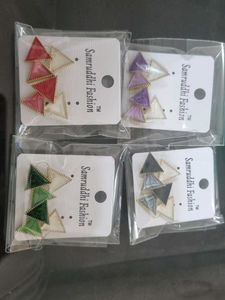 1 Pair of Triangular shaped cute earrings