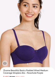 Zivame Wired Padded Strapless Bra