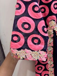 Pink &amp; Navy Kurta