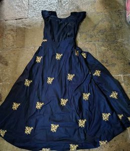 Elegant Navy Blue Ethnic Gown