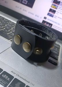 Black Studded Leather Bracelet UNISEX