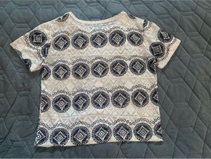 Patterned White Top