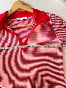 Zara Strip Polo Tshirt