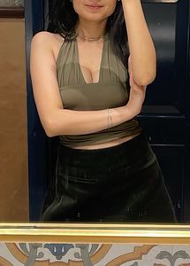 Olive Halter Top