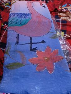 Hand Brush Paint With  Work Blouse