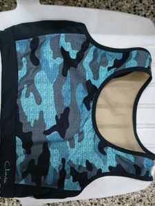 Camouflage Print Padded Sports Bra