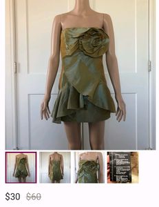 Vintage Mini Rose Tube Dress