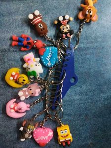 Pack of 6 Cartoon Keychain