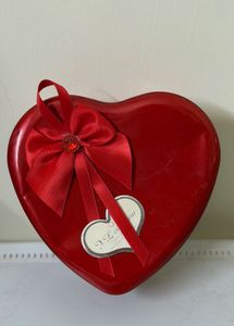 Red Heart-Shaped Tin