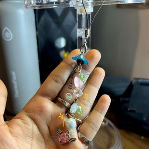 Cute Beaded Phone Charm Handmade