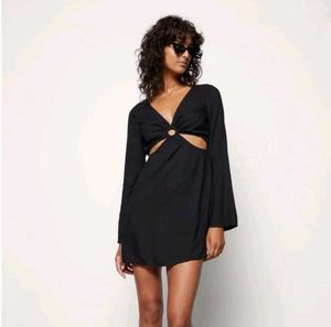 HOLLISTER Black Cutout Mini Dress