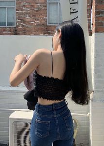 Black Faux Leather Cami