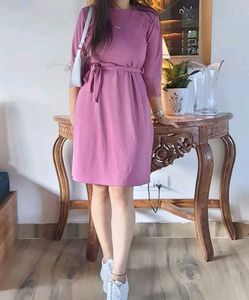 Purple Midi Dress - Casual Style