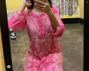 Brand New Chickenkari Kurti With Slip