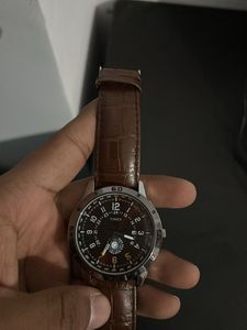 Timex Brown Leather Analogue Watch