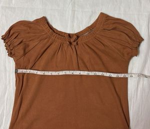 Korean Brown Peasant Top