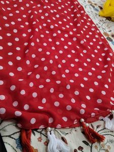 Red Polka Dot Scarf