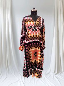 Shein Retro Print Midi Dress🔥