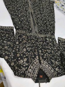 Elegant Black Embroidered Pakistani Gown