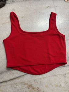 Combo Red And Black Corset Type Top