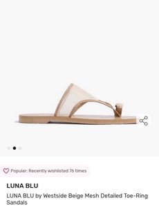 Luna Blu by Westside beige mesh toe-ring Sandals