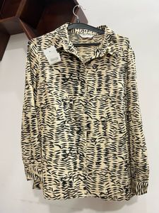 Animal Print Button-Down Shirt
