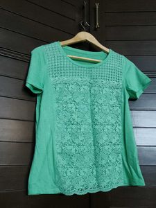 Mint Green Lace T-Shirt