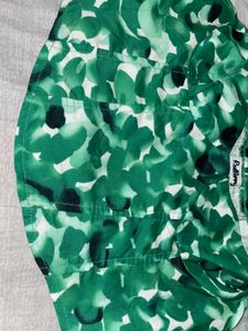 Green Floral Corset Top