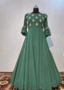 Georgette Gown With Fancy Dupatta