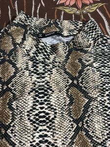 Snakeskin Bodycon Top
