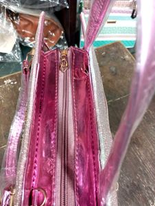 😍 Stylish Sparkling Pink Handbag 👜