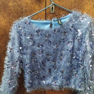 Blue Shimmer Party Top