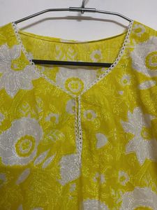 Yellow Floral Kurta