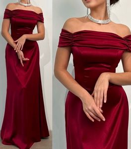 Elegant Satin Off-Shoulder Dress
