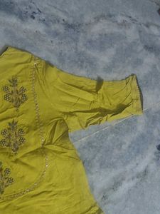 festive yellow kurta